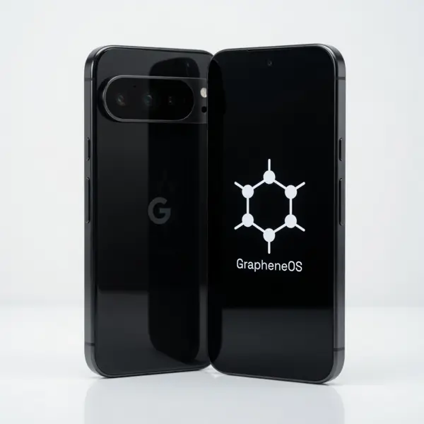 ZeroGhost Phone in black with GrapheneOS